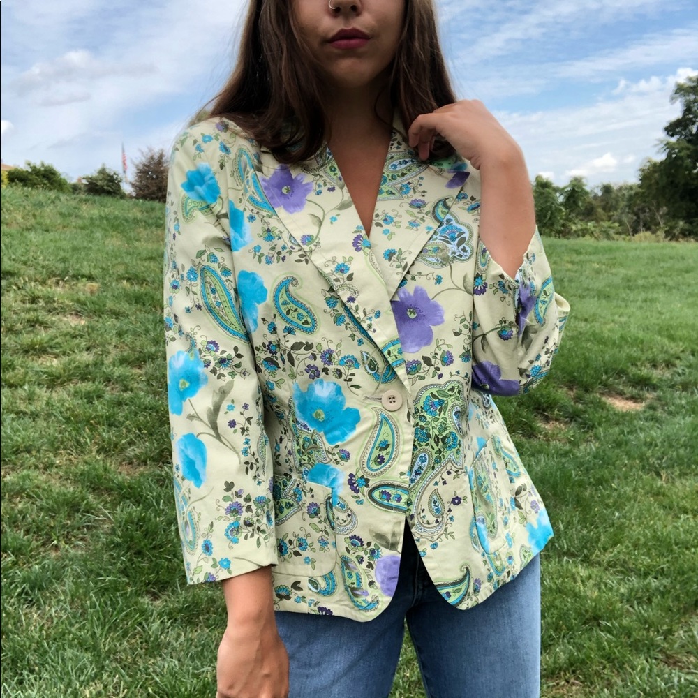 floral paisley blazer